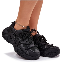 Inna Zapatillas de deporte para mujeres con doble cordón negro 9