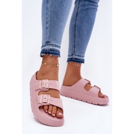 EVento Zapatillas de espuma para mujeres en la plataforma rosa rosado 2