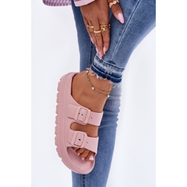 EVento Zapatillas de espuma para mujeres en la plataforma rosa rosado 6