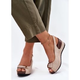EVento Sandalias de luz para mujeres para zapatos de confort beige-duardia dorado 3