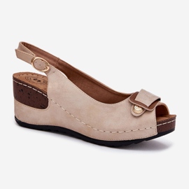 EVento Sandalias de luz para mujeres para zapatos de confort beige-duardia dorado 4