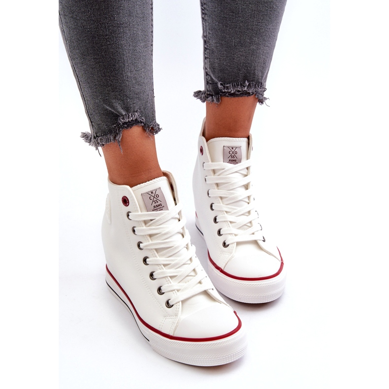 Zapatillas Mujer Cuña Cross Jeans NN2R4004 Blanco 4 Zapatillas Mujer Cuña Cross Jeans NN2R4004 Blanco 4