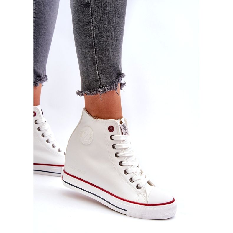 Zapatillas Mujer Cuña Cross Jeans NN2R4004 Blanco 3 Zapatillas Mujer Cuña Cross Jeans NN2R4004 Blanco 3