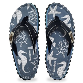 Gumbies Flip-Flops de isleño japonés unisex Seahorse Gu-Ffisl152 azul 2