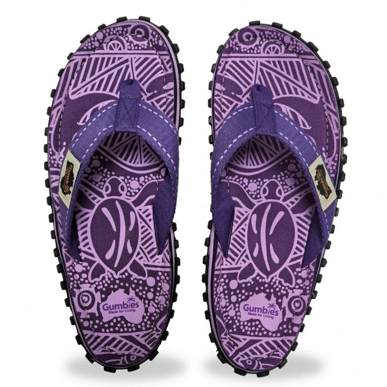 Gumbies Flip-flops de isleño japonés unisex Firma morada Gu-Ffisl151 púrpura 1