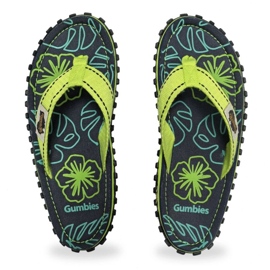 Flip-Flops Gumbies Islander Flip-Flops Lime Hibiscus Gu-Ffisl148 verde 1
