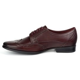 Olivier Zapatos de cuero para hombres - Modelo 1023 Cherry rojo 1