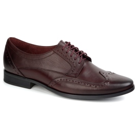 Olivier Zapatos de cuero para hombres - Modelo 1023 Cherry rojo 2