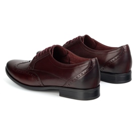 Olivier Zapatos de cuero para hombres - Modelo 1023 Cherry rojo 5