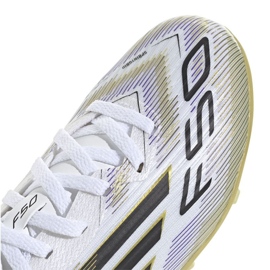 Adidas F50 League FG/MG JH7745 Zapatos de fútbol blanco 5