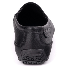 Polbut Mocasines de cuero para hombres 2105 Pea de grasa negra negro 7