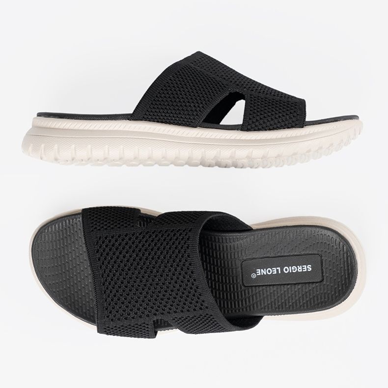 Zapatillas negras para mujeres en la plataforma Sergio Leone negro 2