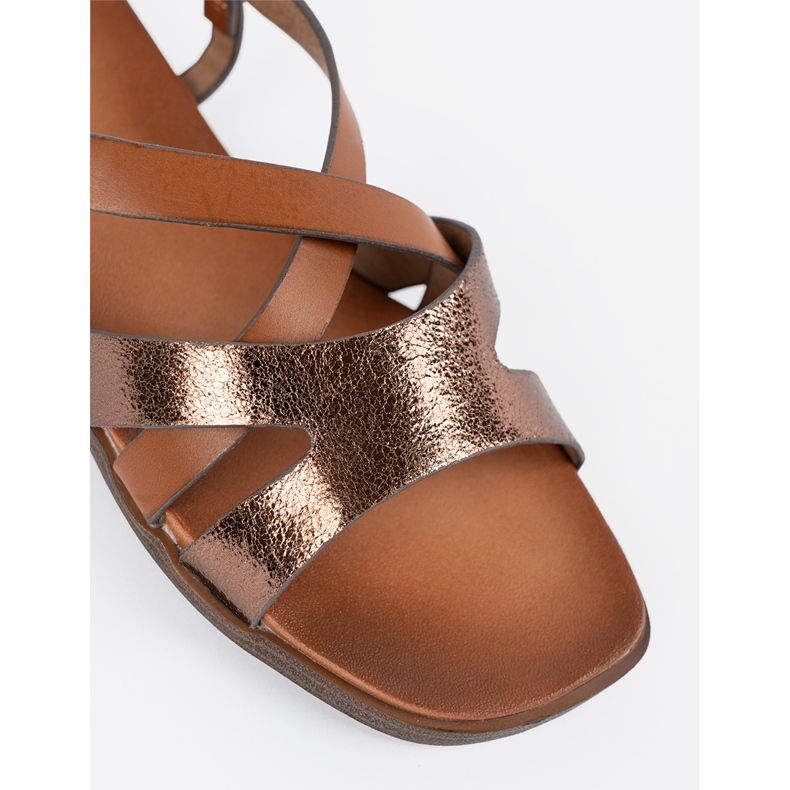 Sandalias marrones planas Sergio Leone marrón 1