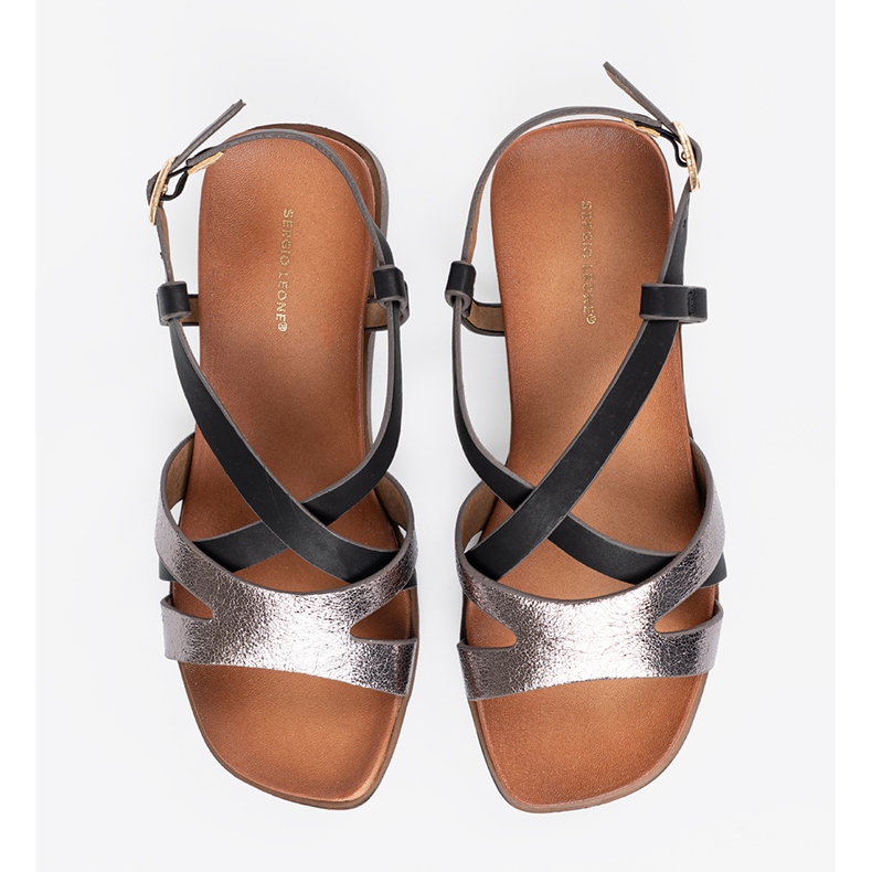 Sandalias negras para mujeres de Sergio Leone negro 1