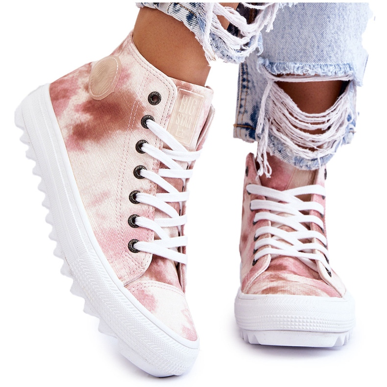 Sneakers Mujer Big Star LL274048 Beige-Rosa 4