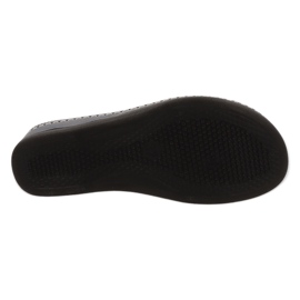 Inblu, flip de cuero para mujeres -flops 158d001 azul marino 4