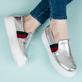 Kylie Slipons en la plataforma gris 1