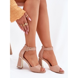 EVento Elegantes sandalias para mujeres en el puesto desnudo beige 7