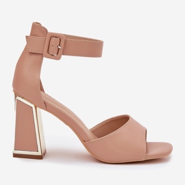 EVento Elegantes sandalias para mujeres en el puesto desnudo beige 8