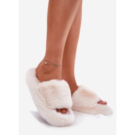 Inna Fur Bright -Begging Slippers para mujeres beige 1