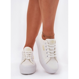 Zapatillas para mujeres en la plataforma Lee Cooper LCW-25-31-3450L White blanco 3