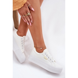 Zapatillas para mujeres en la plataforma Lee Cooper LCW-25-31-3450L White blanco 7