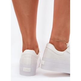 Zapatillas para mujeres en la plataforma Lee Cooper LCW-25-31-3450L White blanco 10