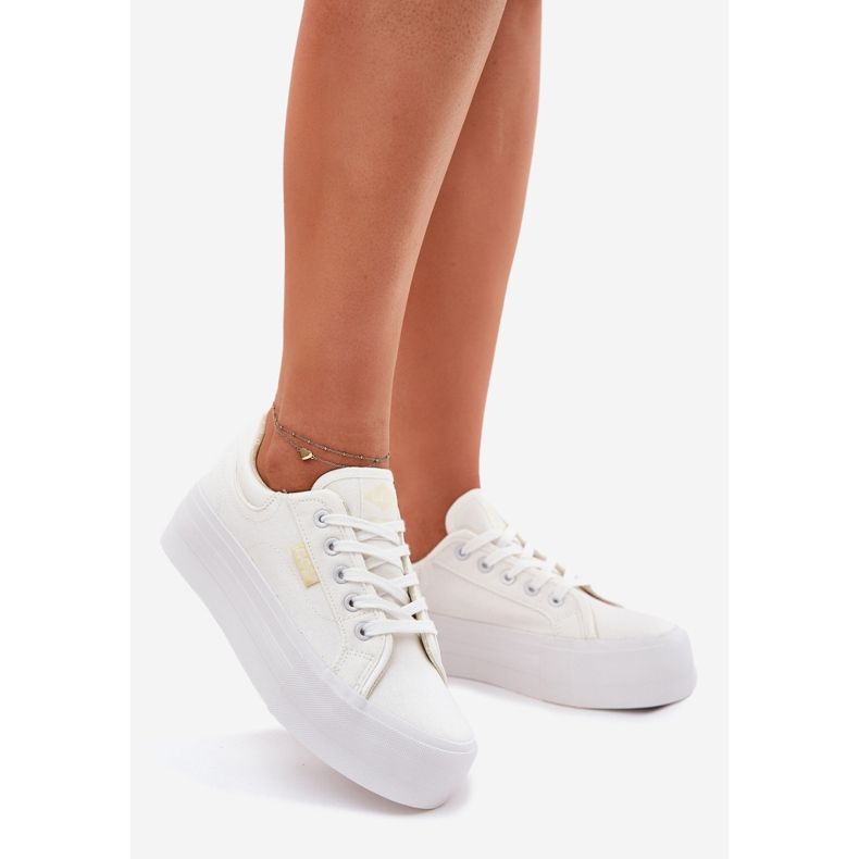 Zapatillas para mujeres en la plataforma Lee Cooper LCW-25-31-3450L White blanco 1