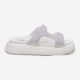 Inna Chanclas de mujeres decoradas en la plataforma blanca blanco 5
