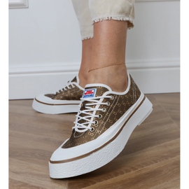 Zapatillas de deporte para mujeres marrones en la plataforma marrón 2