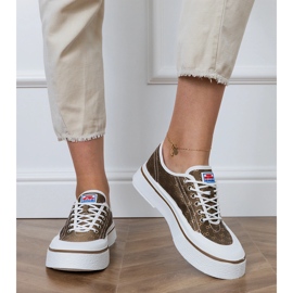 Zapatillas de deporte para mujeres marrones en la plataforma marrón 4