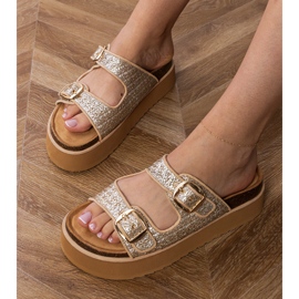 Aletas beige con abrazaderas en rayas 4