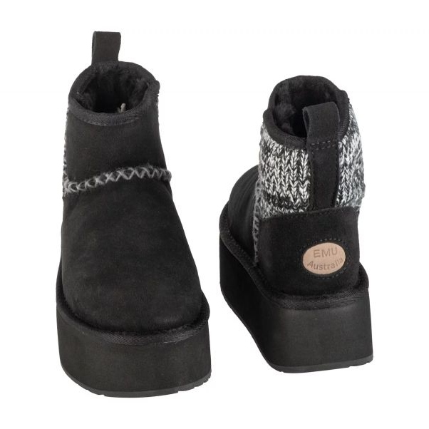 EMU Australia Stinger Knit Flatform W13143 Blak Zapatos negro 2 EMU Australia Stinger Knit Flatform W13143 Blak Zapatos negro 2