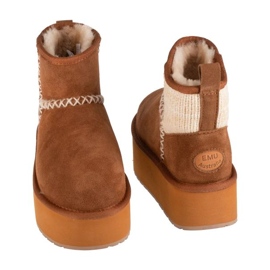 EMU Australia Stinger Knit Flatform W13143-Ches marrón 2