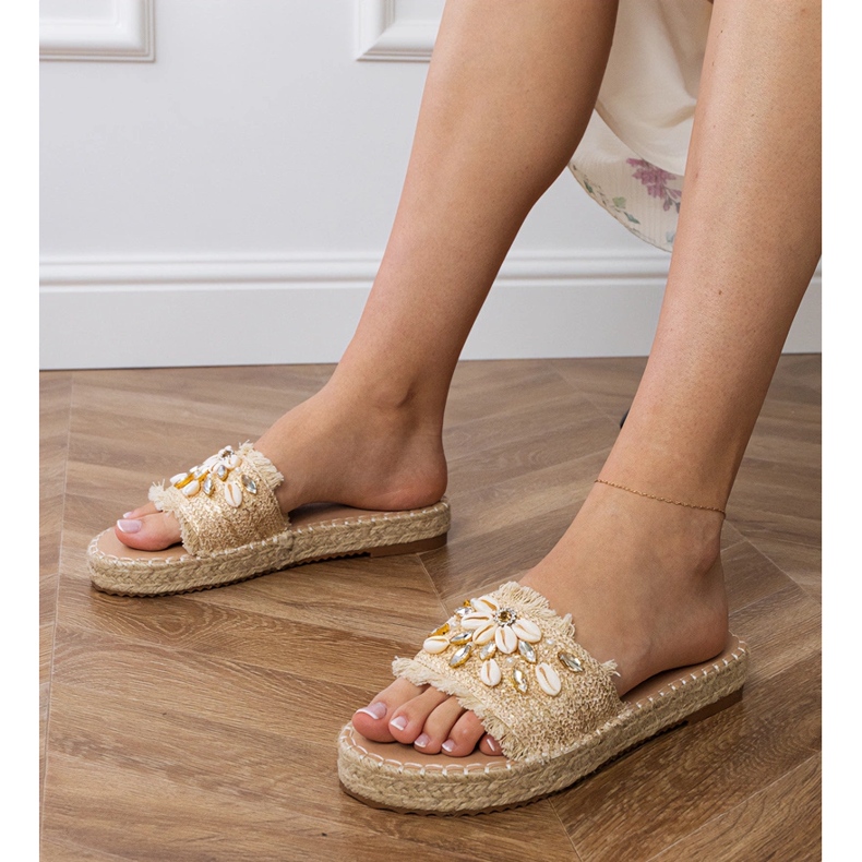ESPADRILLES FLUP GOLDEN CON CASTAS dorado 1 ESPADRILLES FLUP GOLDEN CON CASTAS dorado 1