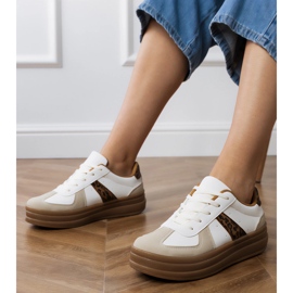 Zapatillas de deporte de leopardo femenino en la plataforma blanco 1 Zapatillas de deporte de leopardo femenino en la plataforma blanco 1