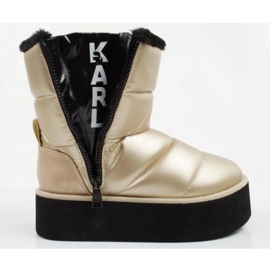 Zapatos, botas de nieve Karl Lagerfeld Thermo KL48554HGD dorado 2
