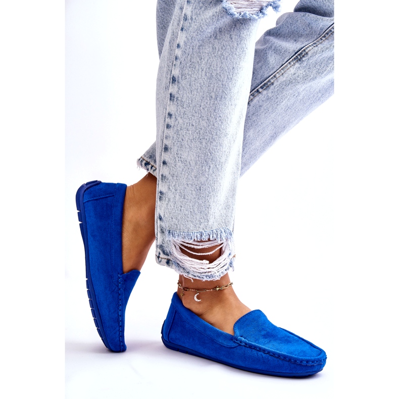 Evento Mocasines Mujer Ante Azul Morreno 4