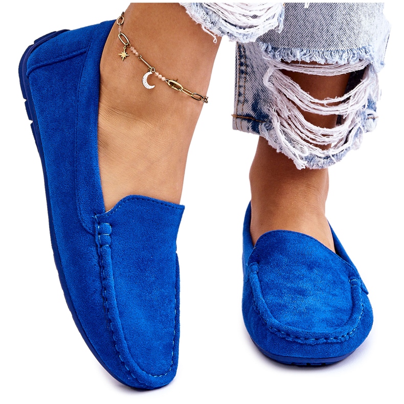 Evento Mocasines Mujer Ante Azul Morreno 5