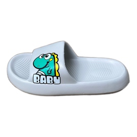 Chanclas grises para niños con estampado para bebés 2
