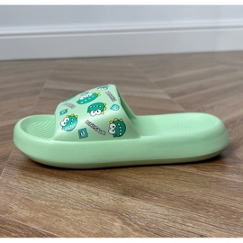 Chanclas verdes para niños con impresión 3