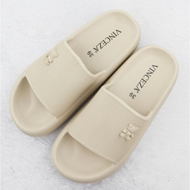 Vinceza 75210 Flops de espuma para mujeres beige 2