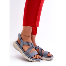 Evento Sandalias velcro mujer ligeras y comodas azul ceclea 1