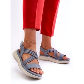 Evento Sandalias velcro mujer ligeras y comodas azul ceclea 2