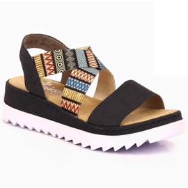 Sandalias femeninas Rieker V44G8-14 Negro 3