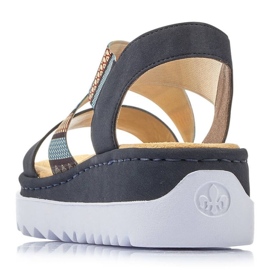 Sandalias femeninas Rieker V44G8-14 Negro 4