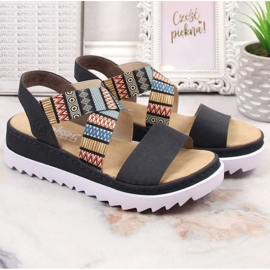 Sandalias femeninas Rieker V44G8-14 Negro 8