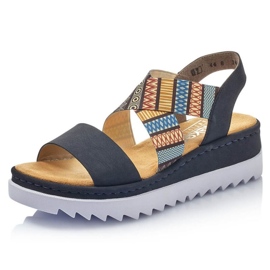 Sandalias femeninas Rieker V44G8-14 Negro 9