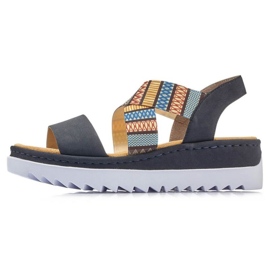 Sandalias femeninas Rieker V44G8-14 Negro 12