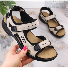 Rieker femenino 64582-60 sandalias beige 7